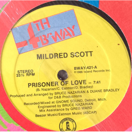 Millie Scott - Prisoner Of Love (Extended / Dub / Groove) Original US Pressing