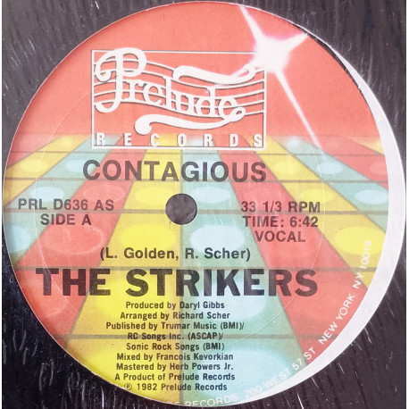 Strikers - Contagious (Francois Kevorkian Vocal Mix / Frankcois Kevorkian Instrumental) Still In Shrink Wrap