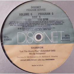 Shannon - Let The Music Play (Disconet Remix) / George Kranz - Din Daa Daa (Disconet Remix) DJ Subscription Disc