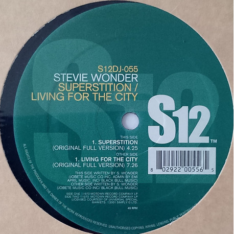 Stevie Wonder - Superstition (Original Full Version) / Living For The City (Original Full Version)