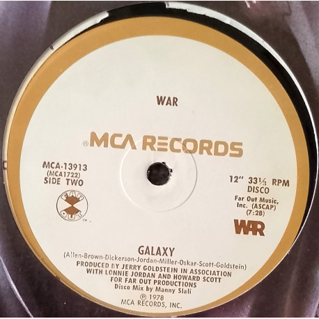 War - Galaxy (Disco Mix) / Good Good Feelin (12" Vinyl Record)