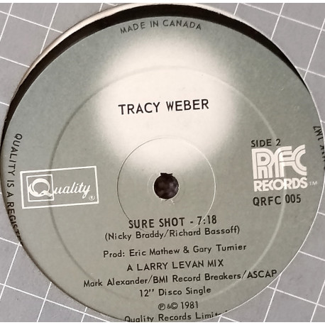 Tracey Weber - Sure Shot (Larry Levan Extended Mix / Larry Levan Edit)