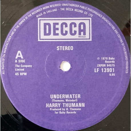 Harry Thumann - Underwater (Full Length Version) / American Express (Vinyl Looks Unplayed)