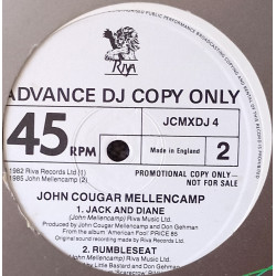 John Cougar Mellencamp - Jack And Diane / Rumbleseat / Lonely Ol Night (Vinyl Promo)
