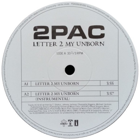 2 Pac - Letter 2 my unborn (2 mixes) / Hell 4 a hustler / Killuminati (promo)