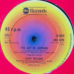 Lenny Williams - You Got Me Running (Long Version) / Come Reap My Love