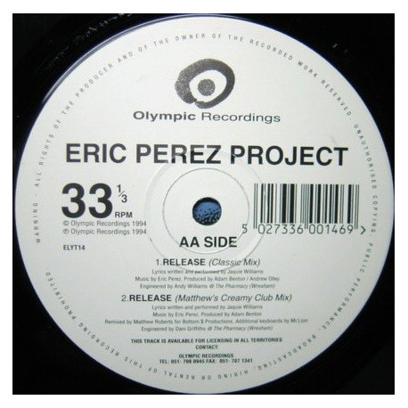 Eric Perez Project - Release (Classic mix / Matthew Roberts Creamy Club mix) / Lies (3am mix / Vodka Martini mix)