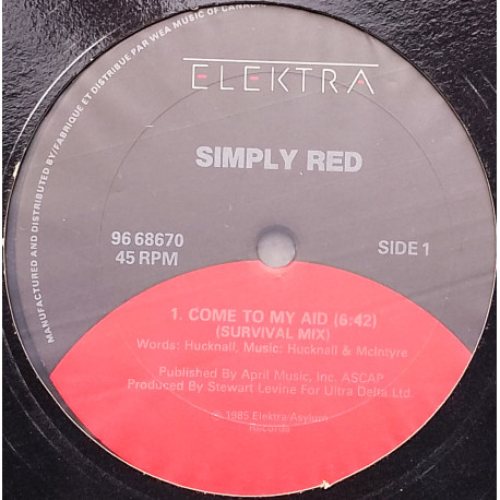 Simply Red - Come To My Aid (Survival Mix / The Heavy Dub) / Grandmas Hands (Bill Withers Cover)