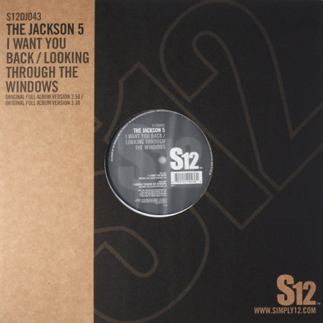 Jackson 5 - I want you back (Original LP version) / Looking through the windows (Original LP version) Vinyl 12"
