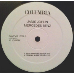 Janis Joplin - Mercedes Benz (Extended Remix / Original version) Rare Vinyl Promo