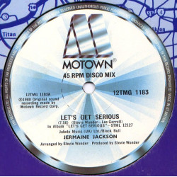 Jermaine Jackson - Let's get serious (7.56 Extended mix) 12" Vinyl Record