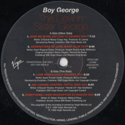 Boy George - The Devil In Sister George  Vinyl EP feat Generations of love  / Miss me blind  / Love hurts (12" Vinyl Record)