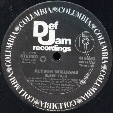 Alyson Williams - Sleep talk (Extended Version) / Im so glad (Duet with Chuck Stanley)