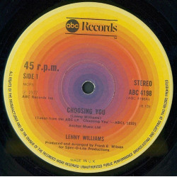 Lenny Williams - Choosing you (Full Length Version) / Trust in me (12" Vinyl Record)