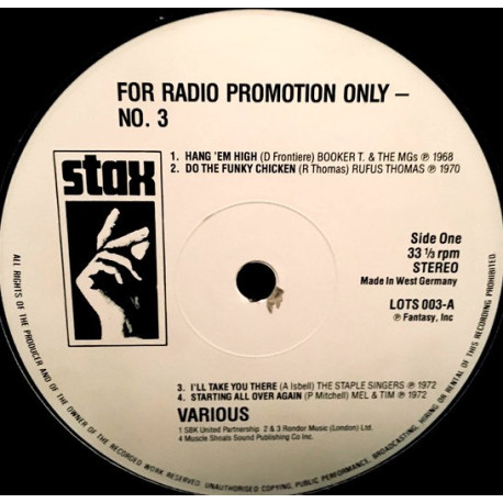 Staple Singers / Mel & Tim / Booker T & The MGs / Rufus Thomas - I'll Take You There / Starting All Over Again / Hang Em High /