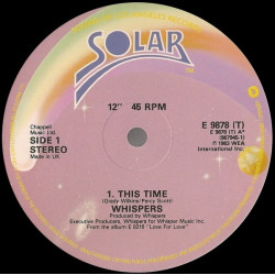 Whispers - This time (Long Version) / Tonight / Turn me out (12" Vinyl Record)