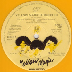 Yellow Magic Orchestra - Tong poo (Special Extended Version) / Cosmic Surfin (12" YELLOW Vinyl Record)