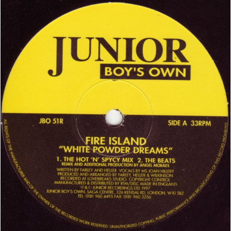 Fire Island - White power dreams (2 Angel Moraes / 2 Funky Green Dogs mixes) 12" Vinyl Record