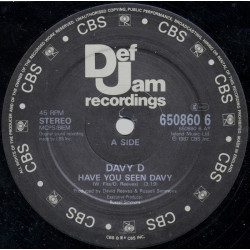 Davy D - Have you seen Davy / Keep your distance / Get busy (We aint new to this)