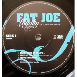 Fat Joe - Loyalty 2LP (Clean promo) featuring 14 tracks including Bust at you / Take a look at my life / Born in the ghetto / Cr