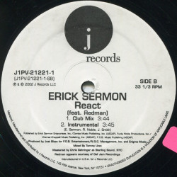 Erick Sermon featuring Redman - React  (Club mix / Radio mix / Instrumental) Promo