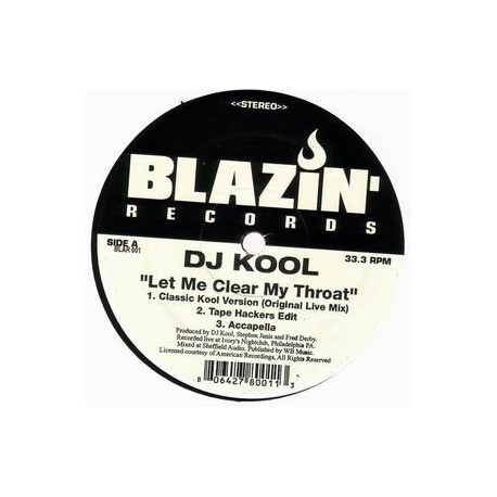 DJ Kool - Let me clear my throat (Original live mix / Tape hackers edit / Acappella) / I got dat feelin (Original live mix)