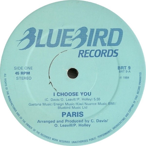 Paris - I choose you (Full Length Version) / Punkin funkin (Rare Groove Classic) 12" Vinyl Record