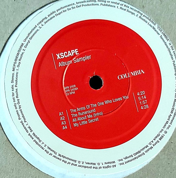Xscape - Album Sampler feat My little secret / The runaround / Do you know / I will + 3 More (12" LP Vinyl Sampler Record)