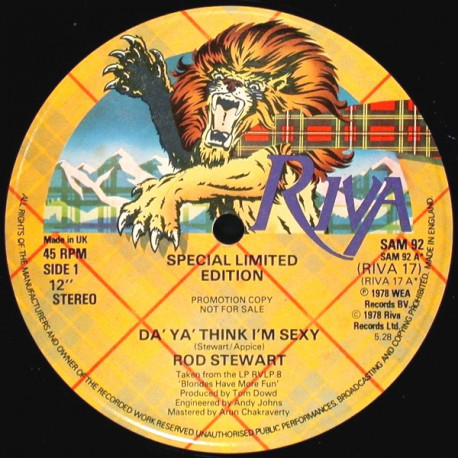 Rod Stewart - Do you think im sexy (5.28 Version) / Dirty weekend (Promo)