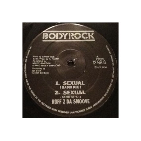 Ruff 2 Da Smoove - Sexual (Original / Radio / Sweet Sex) / Teach Me (12" Vinyl Record)