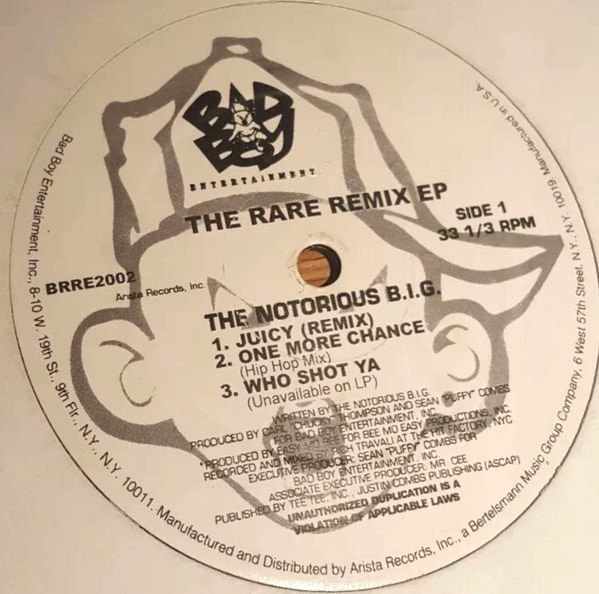 Notorious BIG - Juicy (remix) / One more chance (hip hop mix) / Who shot ya / Big poppa (remix) / Mo money (12" Vinyl Record)