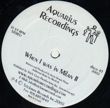 Kevin Dennis Pierre ‎– When I Was in Milan II (3 tracks) 12" Vinyl Record