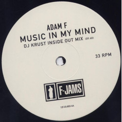 Adam F - Music in my mind (Original mix / DJ Krust Inside Out mix) 12" Vinyl Record Promo