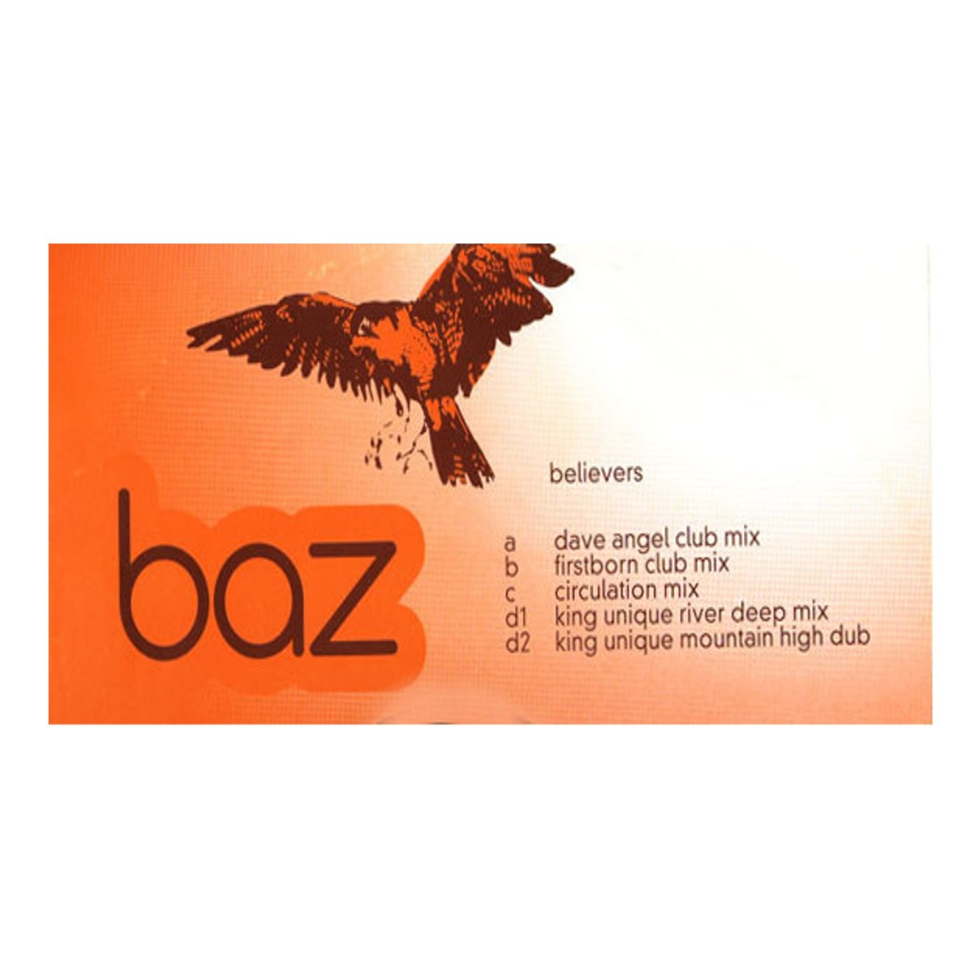 Baz - Believers (Dave Angel Club mix / Firstborn Club mix / Circulation mix / 2 King Unique Mixes) 2 x 12" Vinyl