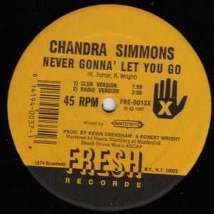 Chandra Simmons - Never gonna let you go (Club Version / Radio Version / Dub Version / Duet Radio Version) 12" Vinyl Record