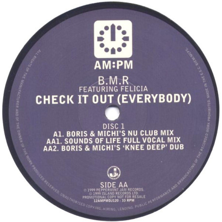 BMR feat Felicia - Check it out (7 Boris & Michis & Sounds Of Life Mixes) 12" Vinyl Record Doublepack