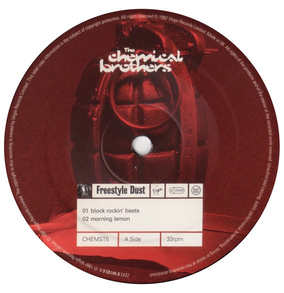 Chemical Brothers - Block rockin beats (Original mix / Micronauts Remix) / Morning lemon (12" Vinyl Record)