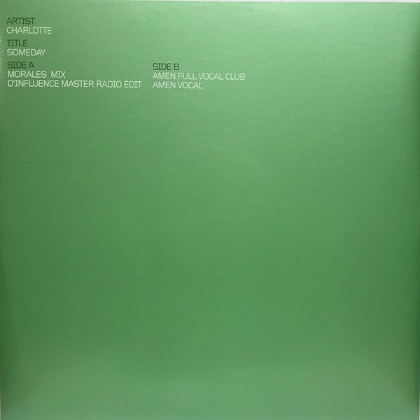 Charlotte - Someday (David Morales, Amen & D'Influence mixes) 12" Vinyl Record Promo