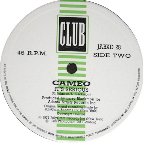 Cameo - It's serious / Just be yourself / On the one / I've got your image / A goodbye  (12" Vinyl Record Doublepack)