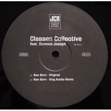 Classen Collective featuring Corinna Joseph - New born (Original / Universal Funk Remix / King Kooba Mixes) 12" Vinyl Record