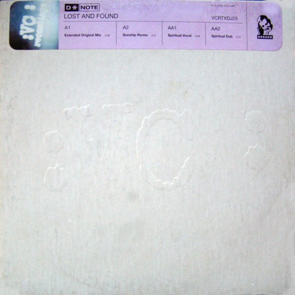 D Note - Lost and found (Extended mix / Sunship remix / Ashley Beedles Spiritual vocal / Spiritual dub) 12" Vinyl Record