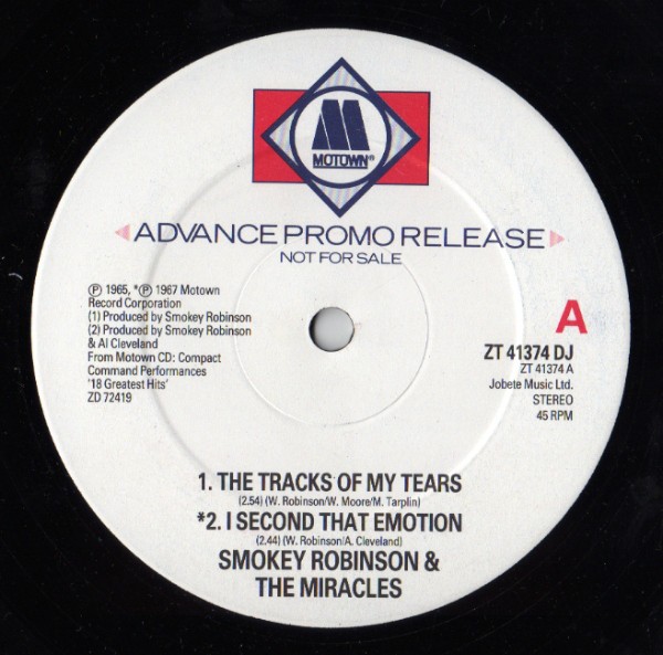 Smokey Robinson & The Miracles - The tracks of my tears / I second that emotion / Going to a go go / Shop around