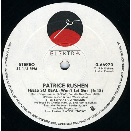 Patrice Rushen - Feel so real (Long Version / Dub Version) 12" Vinyl Record