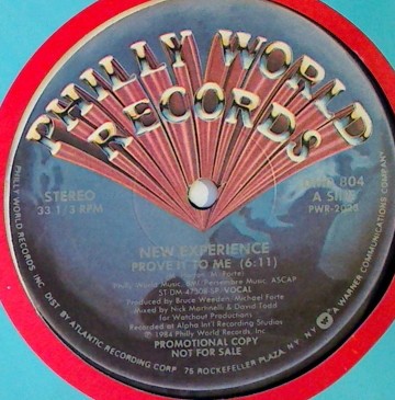 New Experience - Prove it to me (Club mix / Instrumental) 12" Vinyl Record