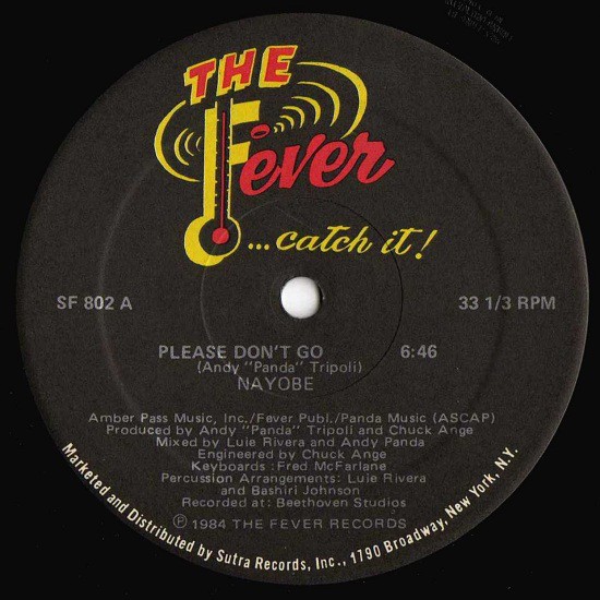 Nayobe - Please dont go (Extended Version / Dub Version) 12" Vinyl Record