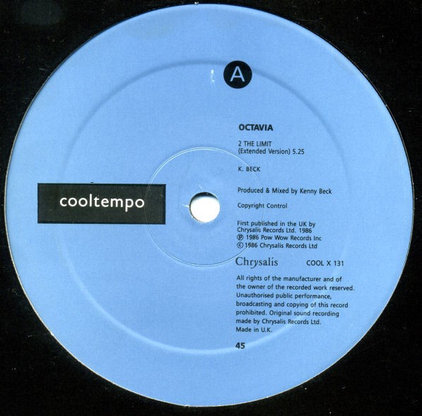 Octavia - 2 the limit (Extended Version / Instrumental) 12" Vinyl Record