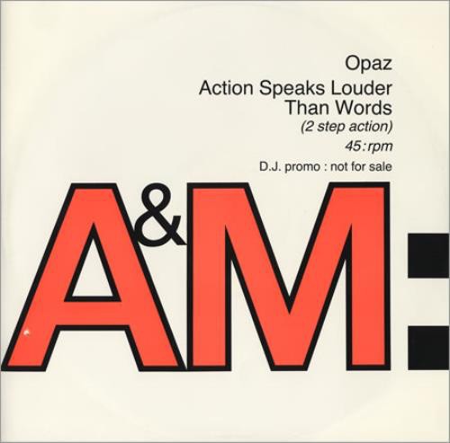 Opaz - Action speaks louder than words (2 Step Action / Dub Action / House Action) 12" Vinyl Record