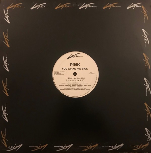 Pink - You make me sick (4 mixes) 12" Vinyl Record Promo