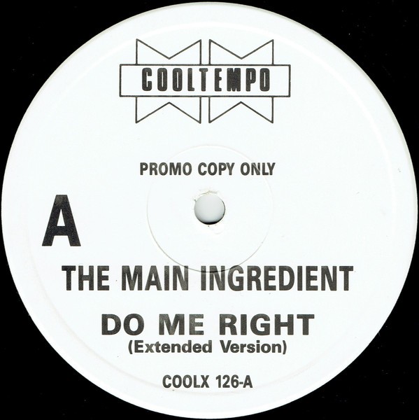 Main Ingredient - Do me right (Extended / Instrumental) 12" Vinyl Record Promo