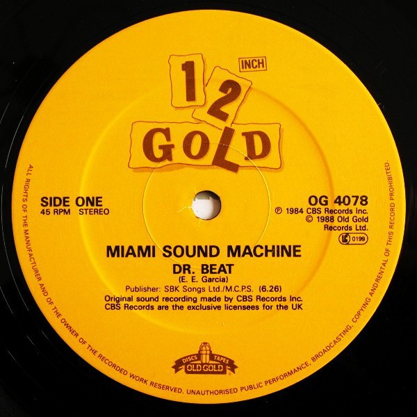 Miami Sound Machine - Dr Beat (Long Version) / Bad boy (Long Version) 12" Vinyl Record